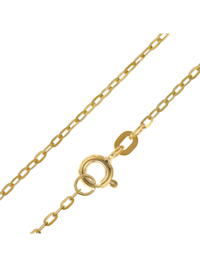 Damen-Halskette für Anhänger 585 Gold 14K Flachanker 1,3 mm