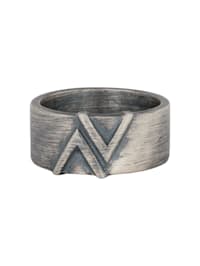Ring 925/- Sterling Silber ohne Stein Geschwärzt
