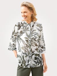 Blouse in a crinkle fabric