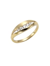 Ring 375/- Gold Zirkonia weiß Glänzend 0,22