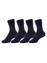 Ponožky, 4 páry s pohodlným jemným ukončením, ktoré netlačí