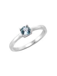 Ring 925/- Sterling Silber Blautopas beh. blau Glänzend 925/- Sterling Silber