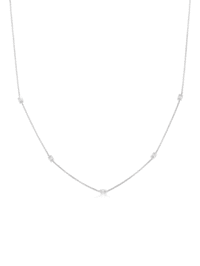 Halskette Basic Rechteckige Zirkonia Kristalle 925 Silber