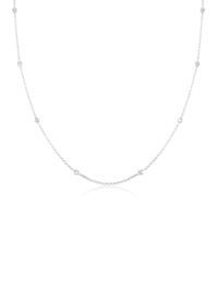 Halskette Solitär Basic Kristalle 925 Silber