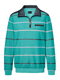 Sweatshirt mit zweifarbigem Streifenmuster