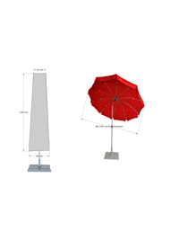 Schirmhülle  Länge 120cm Sonnenschirm  Schutzhaube Schutzhülle Abdeckplane