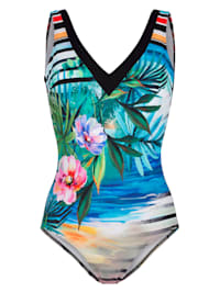 Swimsuit in a tropical print