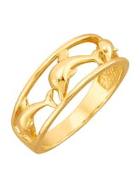 Delfin-Ring in Gelbgold 585