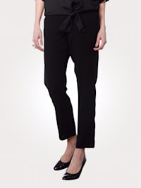 Pull-on trousers in light crepe