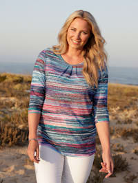Shirt met multicolor strependessin