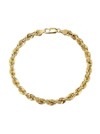 Bracelet maille cordon en or jaune 585 en or jaune 585, 21 cm