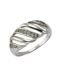 Ring 925/- Sterling Silber Diamant 0,18ct. 925/- Sterling Silber Diamant weiß Diamant Glänzend 925/- Sterling Silber