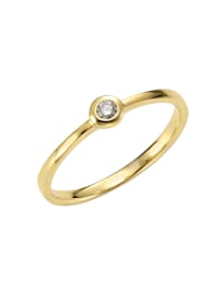 Ring 585/- Gold Brillant weiß Glänzend 0,05ct.