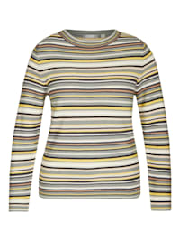 Pullover mit Streifen-Muster und langen Ärmeln