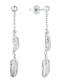 Ohrhänger für Damen, 925 Sterling Silber  | Feder