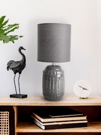 Lampe de table en céramique, gris