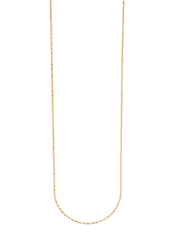 chaîne maille ancrée en alliage or jaune 333, 45 cm
