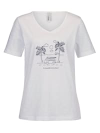 Shirt mit Frontprint "Summer Holiday"
