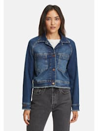 Jeansjacke mit aufgesetzten Taschen
