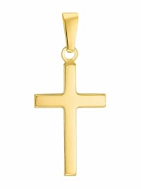 Motivanhänger Unisex, 375 Gold  | Kreuz