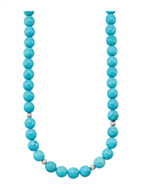 Collier en perles de turquoise (traitées)