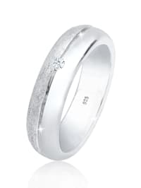Ring Basic Bandring Diamant (0.03 Ct.) 925 Silber