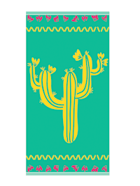 Strandtuch Velour 'Mexican Cactus'