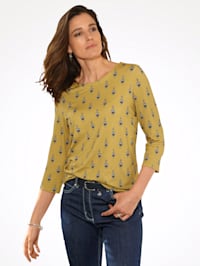 Top with a graphic print