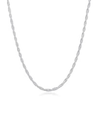 Halskette Trendige Kordelkette Gedreht Bold Look 925 Silber