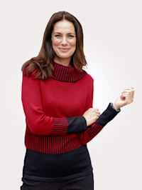 Jumper with polo neck