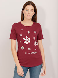 T-shirt à motif de flocons de neige