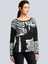 Pull-over à motif animal