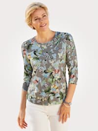Top with allover print