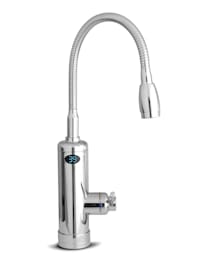 Elektrische Wasserarmatur 'Aquadon SmartHeater Multi-Head', 1 flexibler Aufsatz  -  beweglich & drehbar, 1 klassischer Aufsatz - 360° drehbar,  digitale LED-Temperaturanzeige
