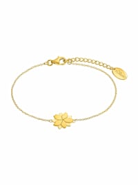 Armband für Damen, 925 Sterling Silber vergoldet | Lotusblüte