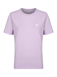 T-Shirt in Pastell mit Logo-Applikation