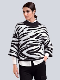 Pullover allover im neu designten Zebramuster