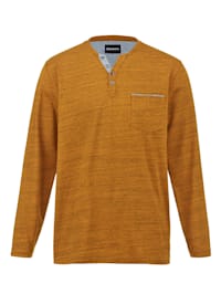 Henleyshirt aus pflegeleichter Baumwoll-Mischung