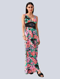 Maxi-jurk met aantrekkelijk bloemendessin