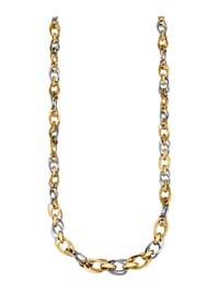 Halskette in Gelb- und Weißgold 375