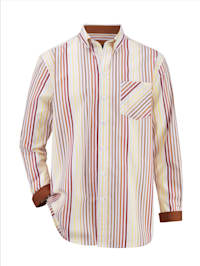 Košile s proužkovým vzorem z barvených vláken