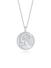 Halskette Sternzeichen Steinbock Münze 925 Silber