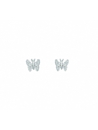 1 Paar  925 Silber Ohrringe / Ohrstecker Schmetterling mit Zirkonia