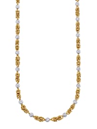 Halskette in Gelb- und Weißgold 585