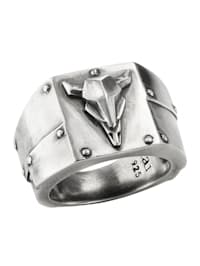 Ring 925/- Sterling Silber ohne Stein oxydiert