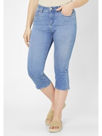 3/4 Hose Light Denim Jeans in Stretch-Qualität PIA