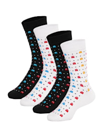 Ponožky, 4 páry s grafickým vzorom