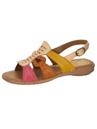 Sandale in harmonischer Farbkombination