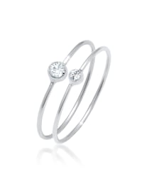 Ring Set Basic Trend Kristalle 925 Silber