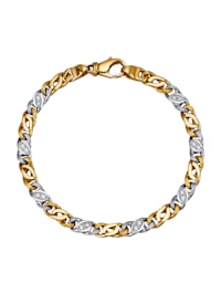 Bracelet en or jaune et or blanc 585, avec brillants